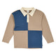 müsli Cozy Me Color Block L/S Polo Shirt L_S Tee Walnut 017080802