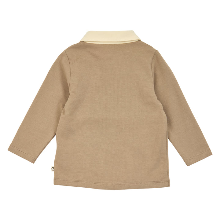 müsli Cozy Me Color Block L/S Polo Shirt Baby L_S Tee Walnut 017080802