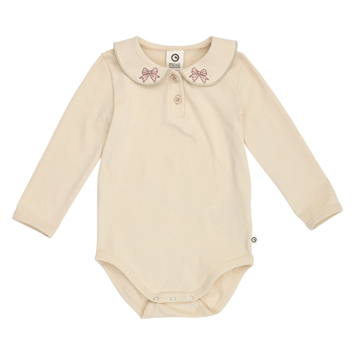 müsli Cozy Me Embroidery L/S Shirt Body Bodystockings Oak 013040001