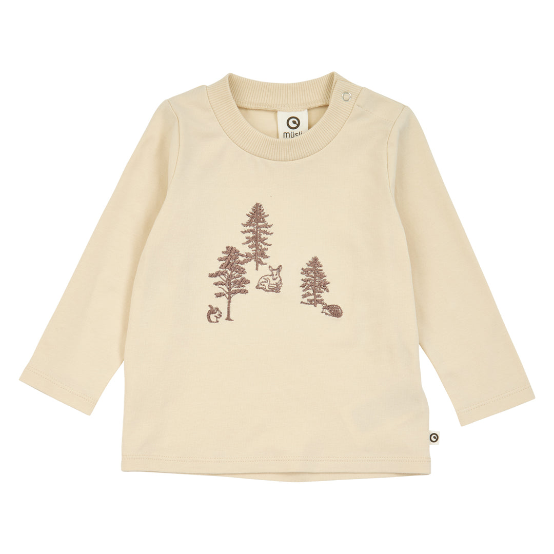 müsli Cozy Me Forest L/S T Baby L_S Tee Oak 013040001