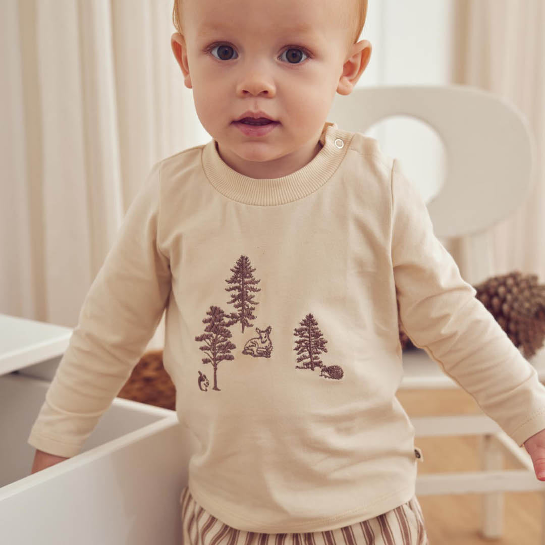 müsli Cozy Me Forest L/S T Baby L_S Tee Oak 013040001