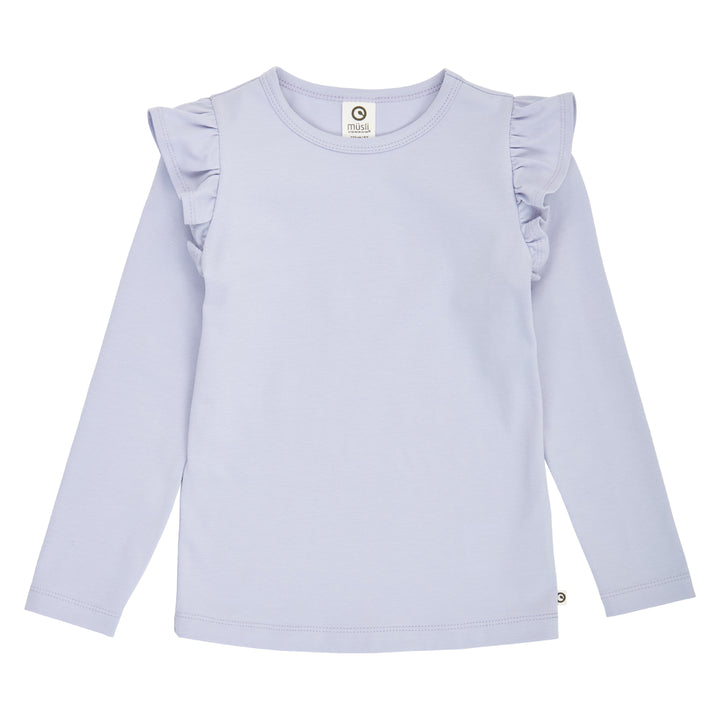 müsli Cozy Me Frill L/S T L_S Tee Mauve 014381301