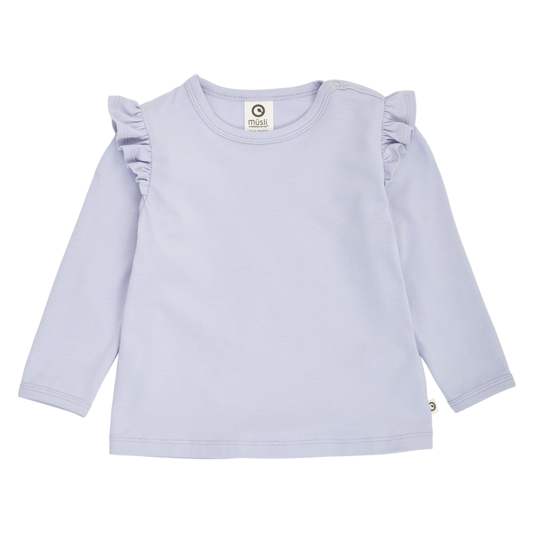 müsli Cozy Me Frill L/S T Baby L_S Tee Mauve 014381301