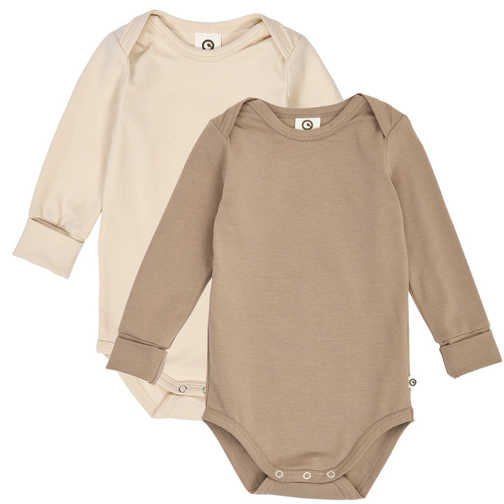 müsli Cozy Me L/S Body 2-Pack Bodystockings Oak/ Walnut 690000348