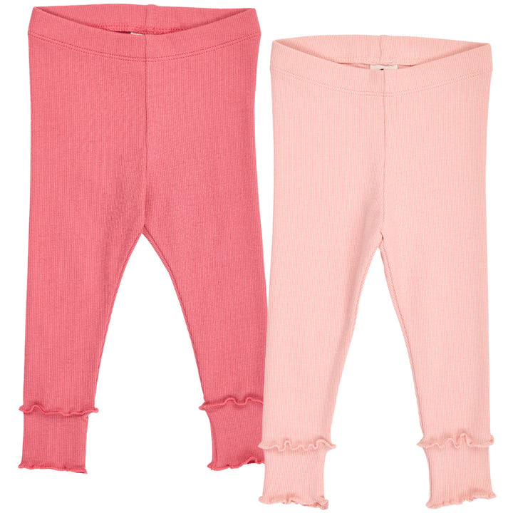 müsli Cozy Me Rib Deco Leggings Baby 2-Pack Leggings Blush/ Barouque rose 690000350
