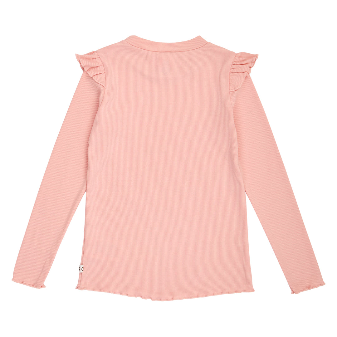 müsli Cozy Me Rib Frill L/S T L_S Tee Blush 014150801