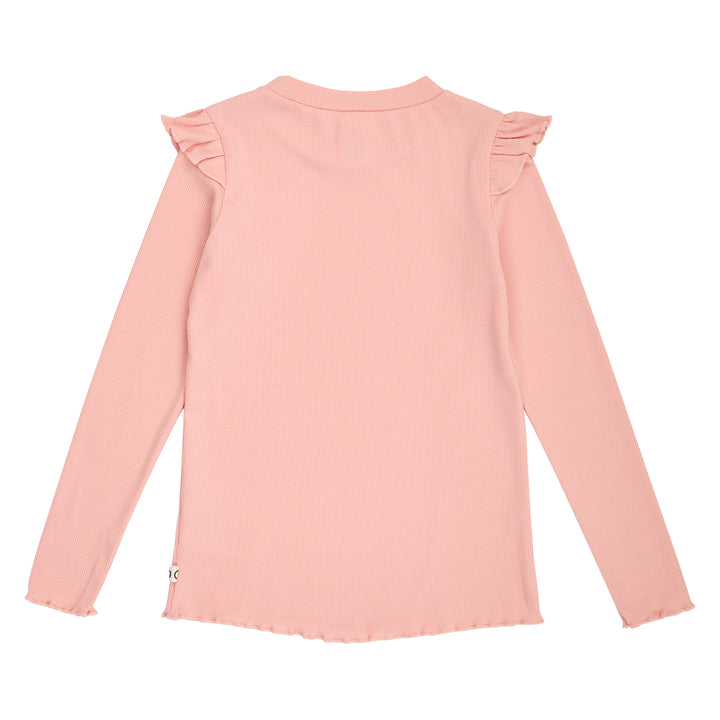 müsli Cozy Me Rib Frill L/S T L_S Tee Blush 014150801