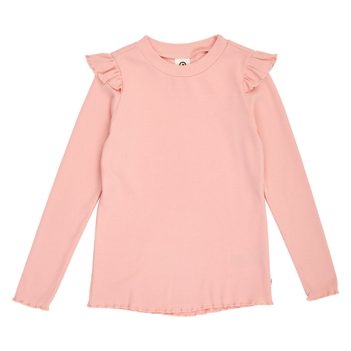 müsli Cozy Me Rib Frill L/S T L_S Tee Blush 014150801