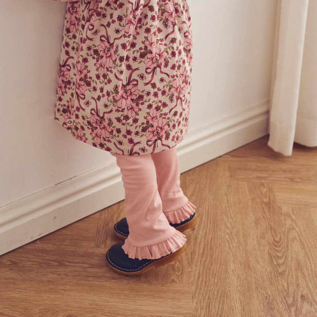 müsli Cozy Me Rib Frill Leggings Leggings Blush 014150801