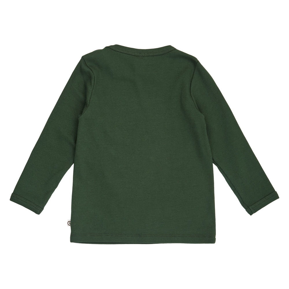 müsli Cozy Me Rib L/S T Baby L_S Tee Forest green 019591801