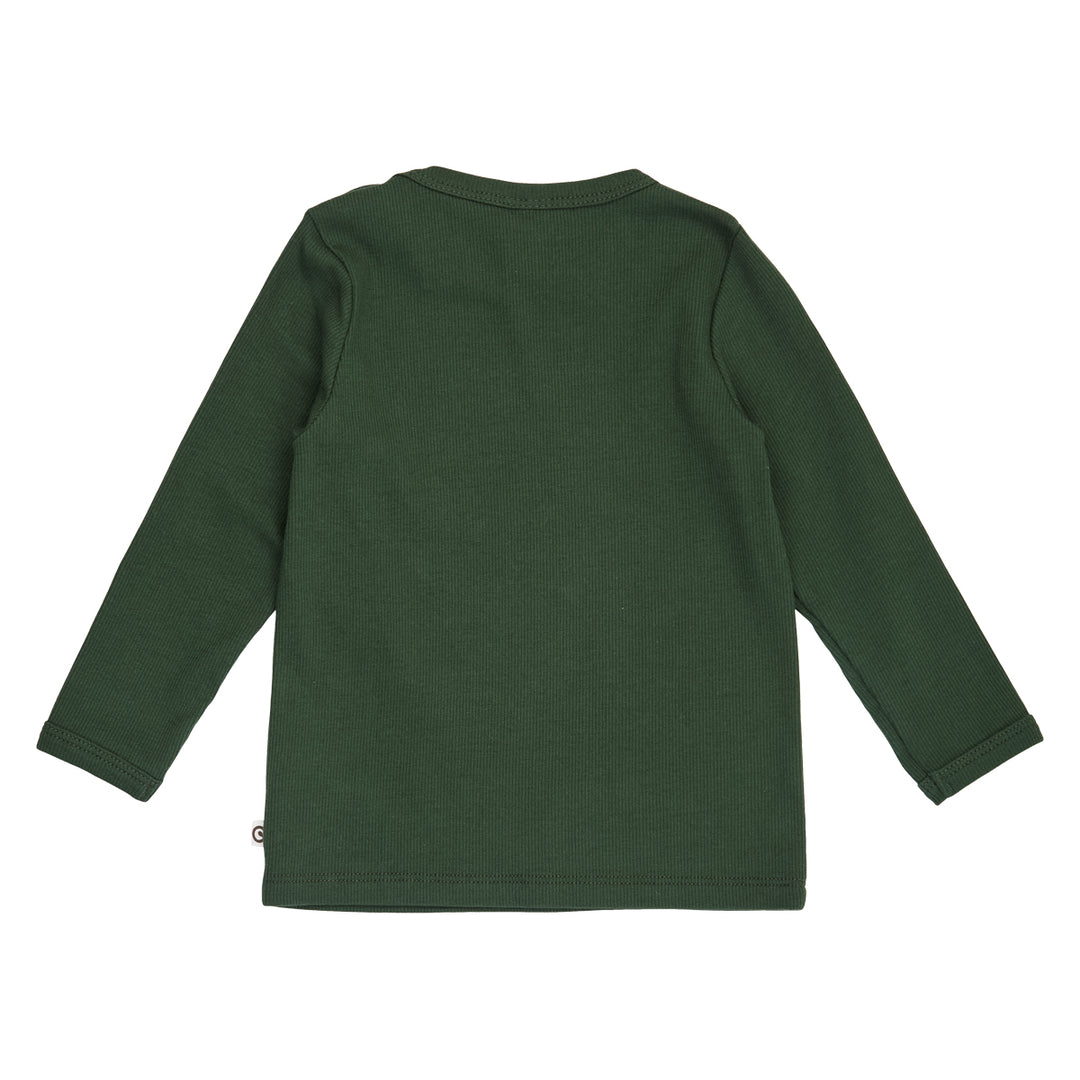 müsli Cozy Me Rib L/S T Baby L_S Tee Forest green 019591801