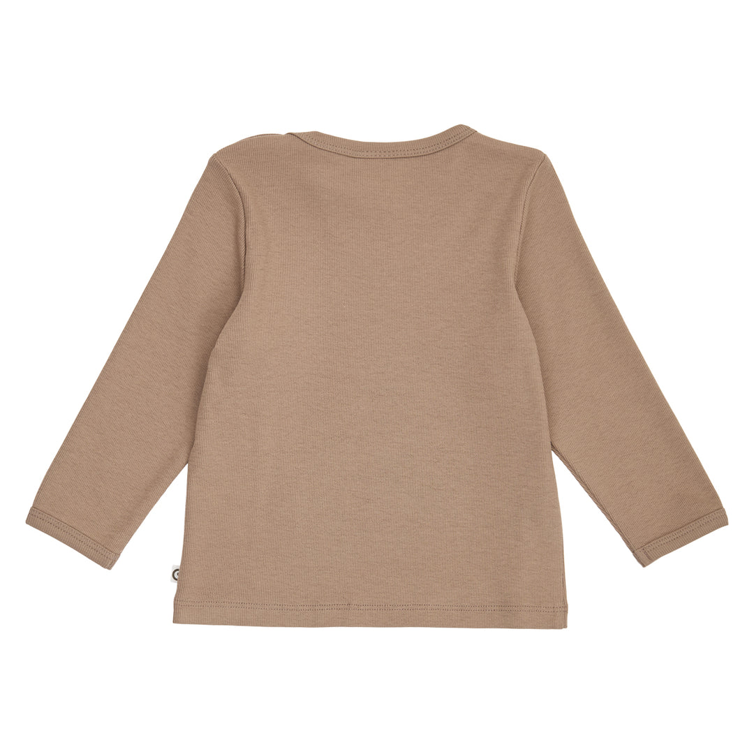 müsli Cozy Me Rib L/S T Baby L_S Tee Walnut 017080802