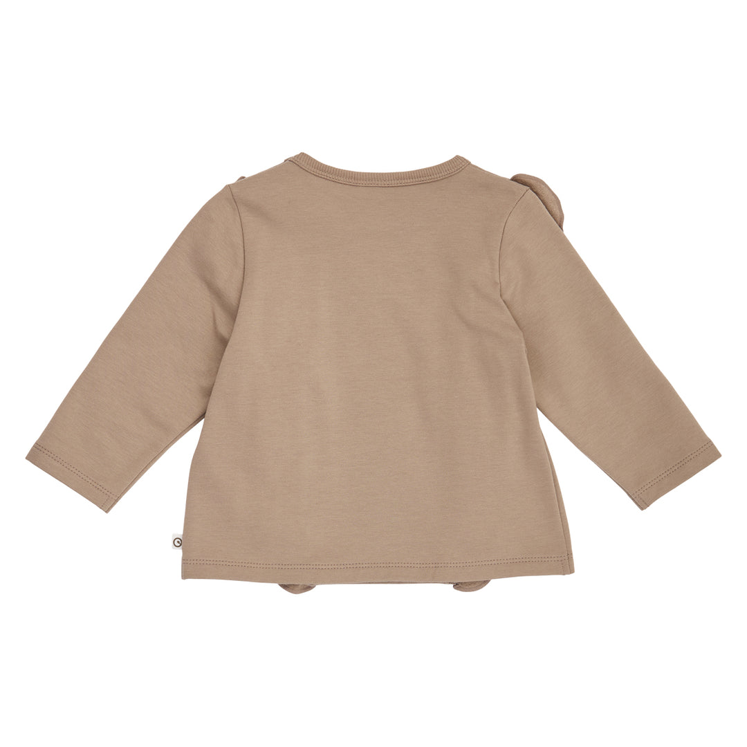 müsli Cozy Me Sweat Bow Frill L/S T Baby L_S Tee Walnut 017080802