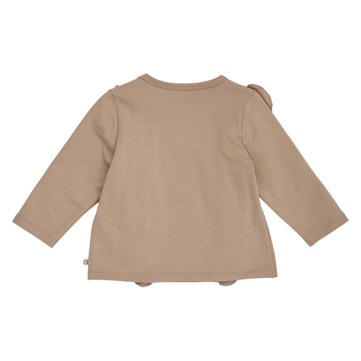 müsli Cozy Me Sweat Bow Frill L/S T Baby L_S Tee Walnut 017080802