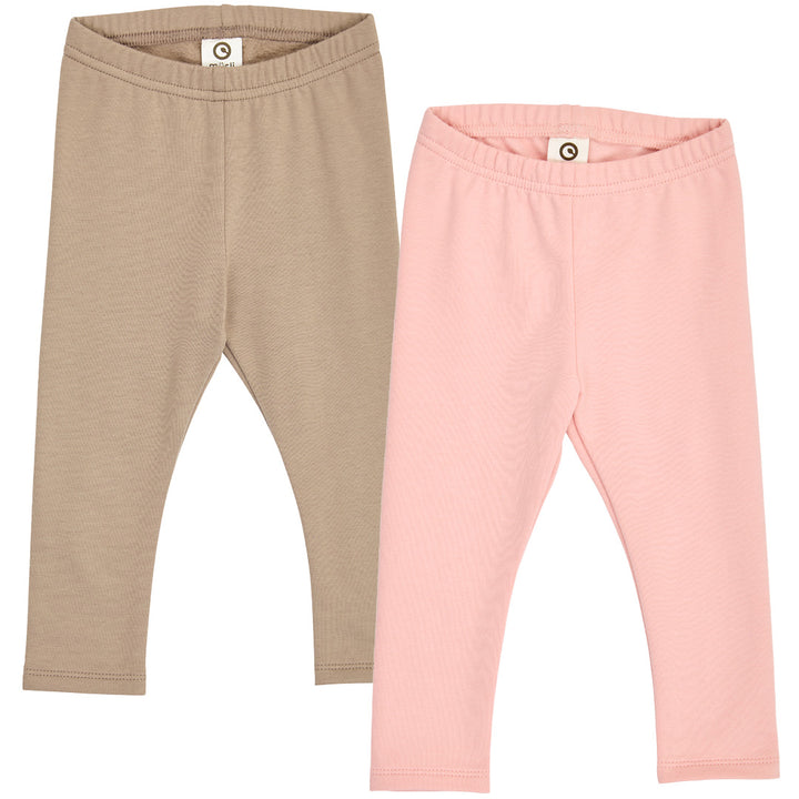 müsli Cozy Me Sweat Leggings Baby 2-Pack Leggings Blush/ Walnut 690000351