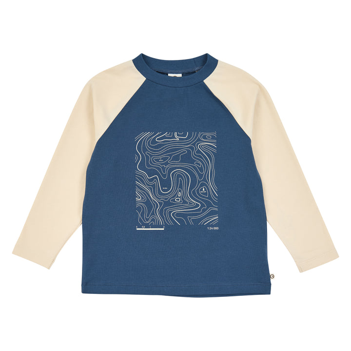 müsli Cozy Me Topographic L/S T L_S Tee Navy 019403101
