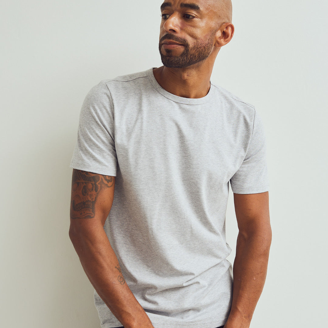 Conservandum Crew neck T-shirt S_S Tee Pale greymarl 207670000
