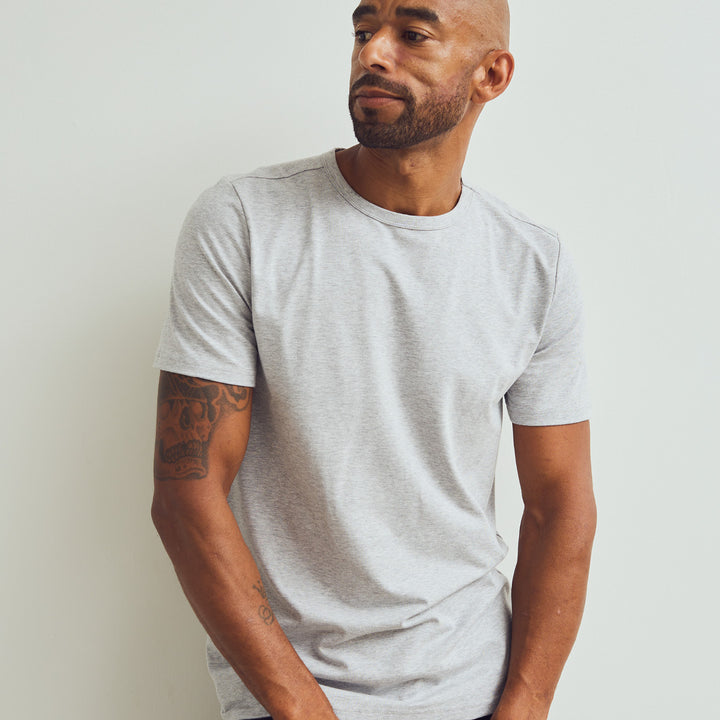 Conservandum Crew neck T-shirt S_S Tee Pale greymarl 207670000