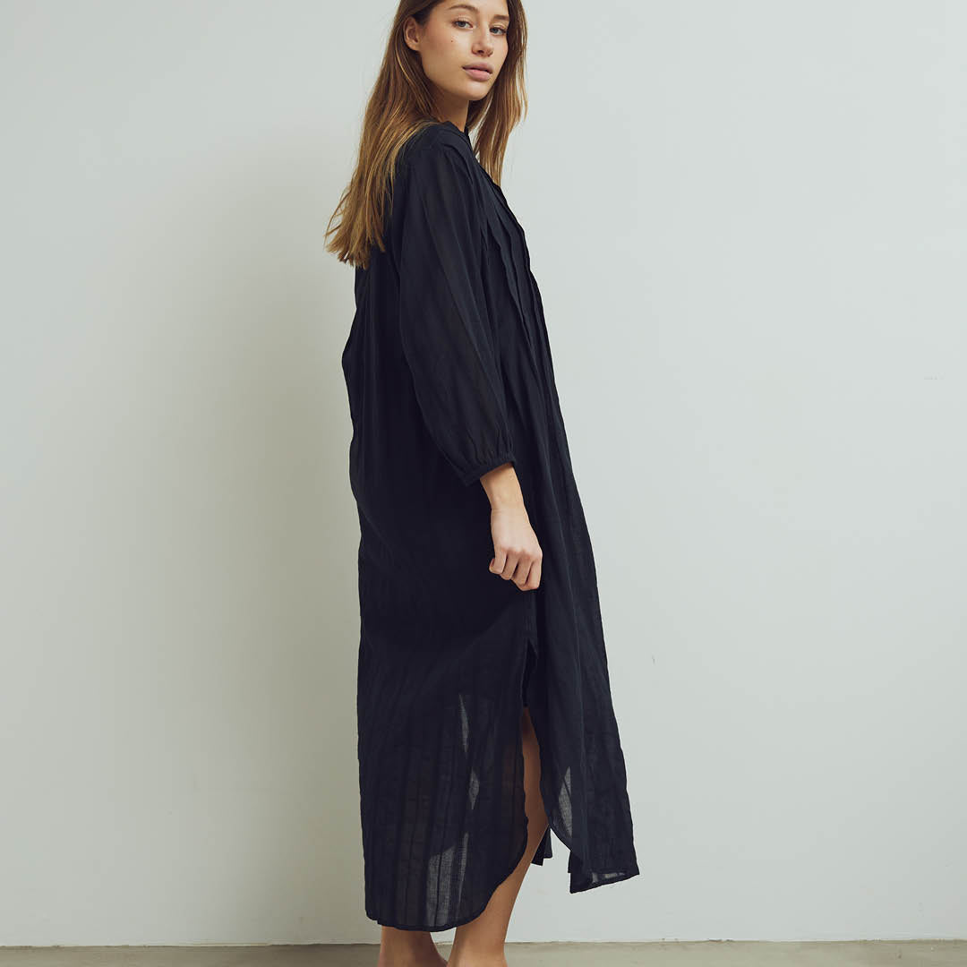 Conservandum DOBBY maxi dress Dress Black 019400706