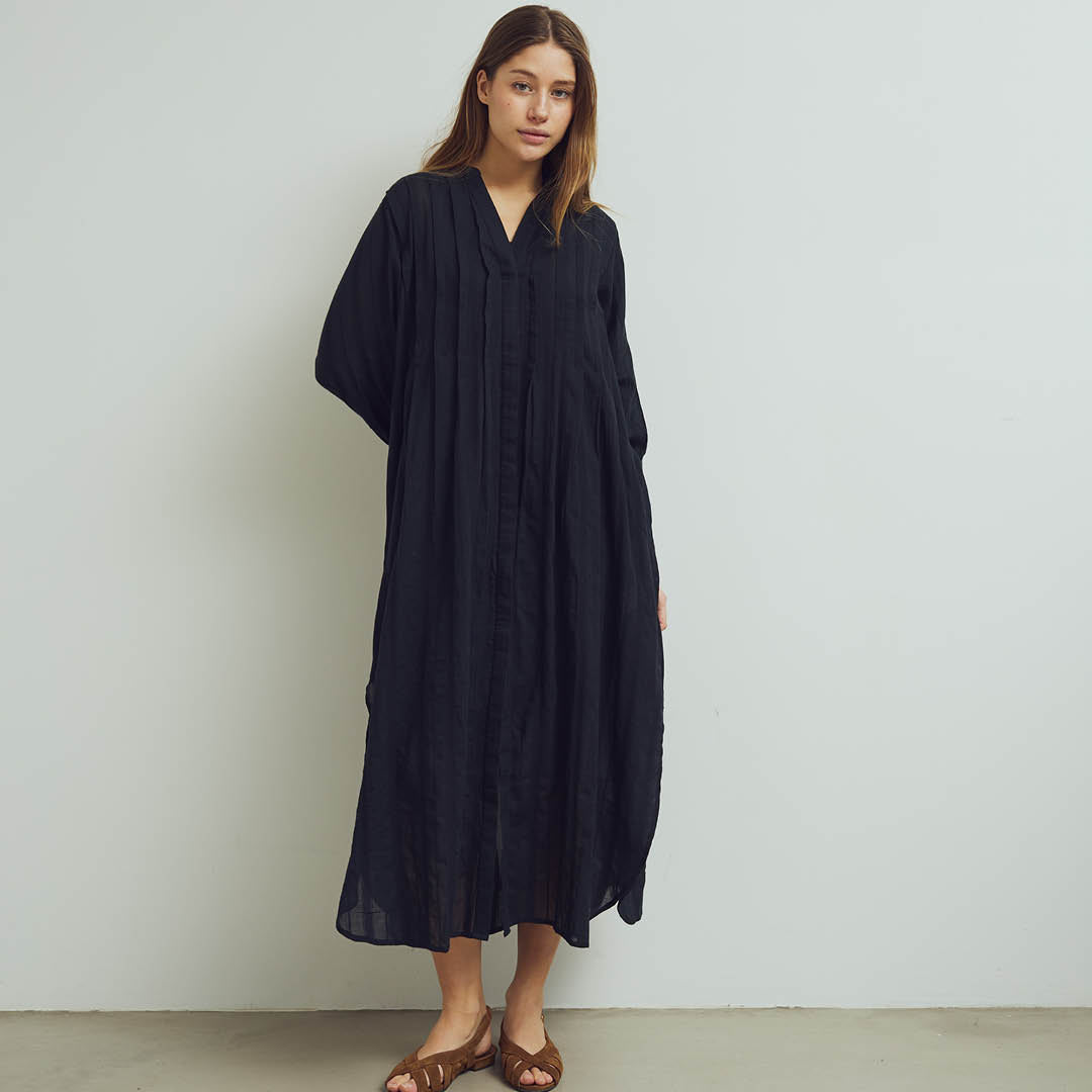 Conservandum DOBBY maxi dress Dress Black 019400706