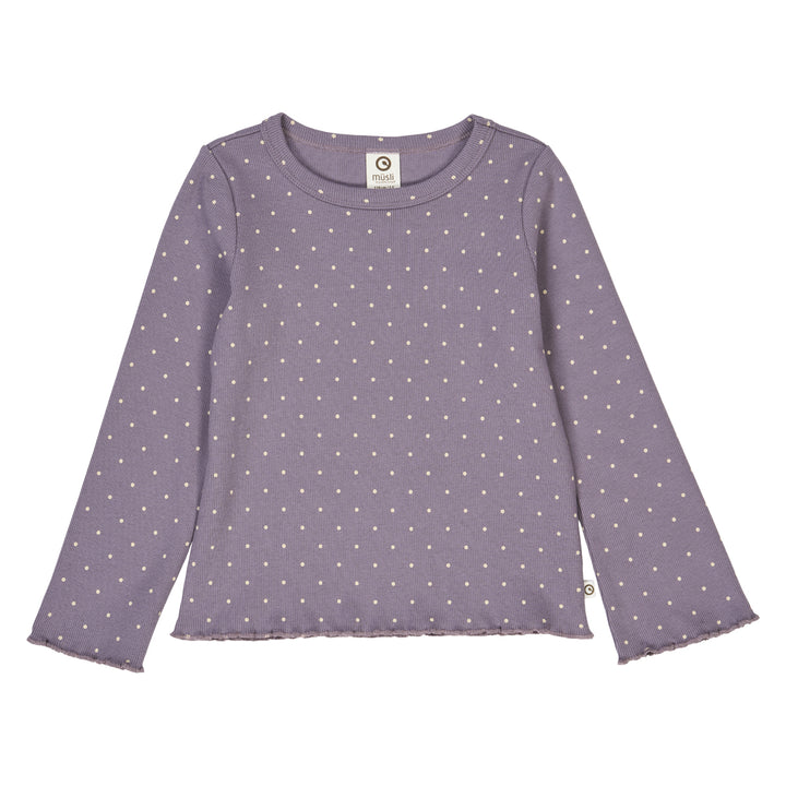 müsli DOT rib top L_S Tee Lilac fog/ Oak 690000259