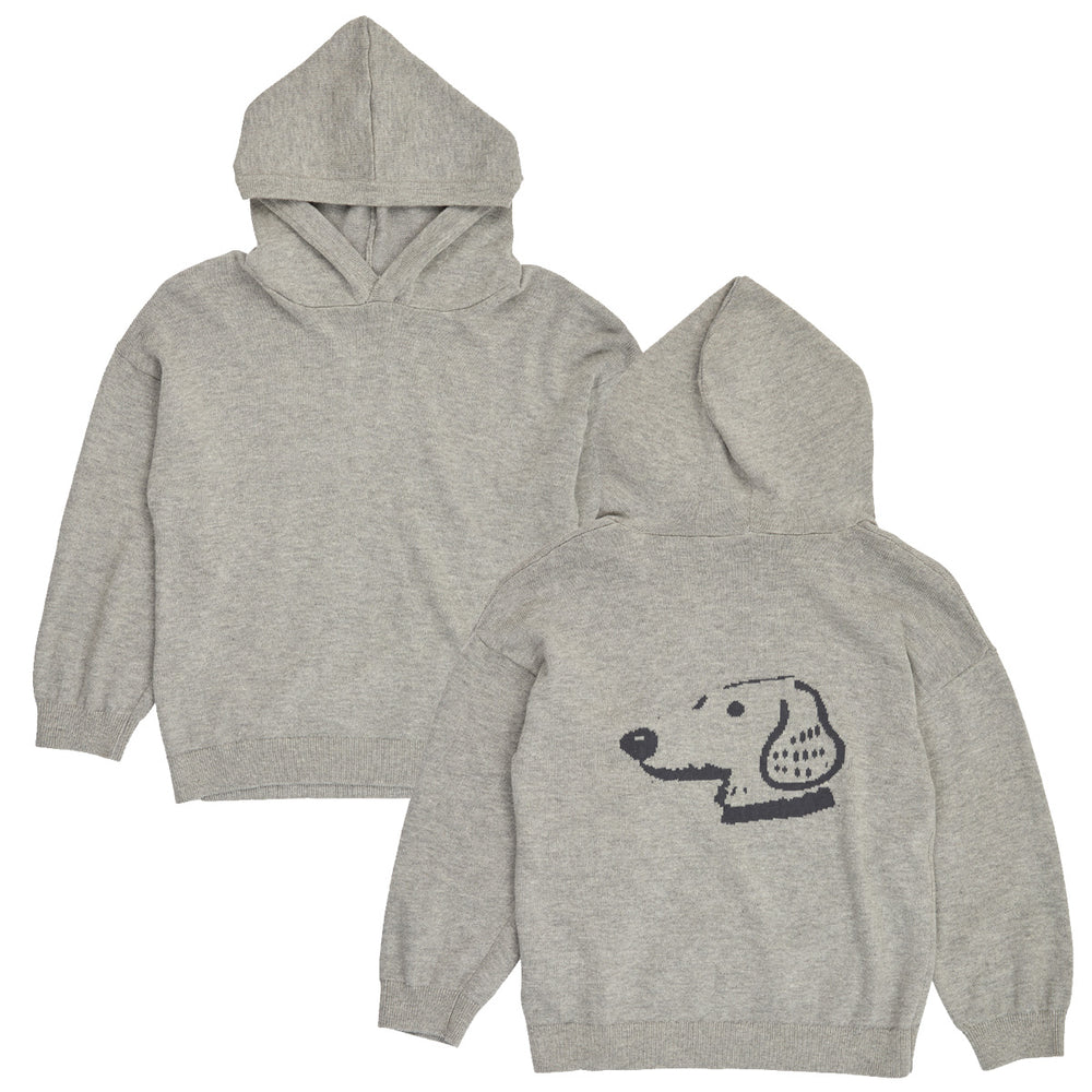 müsli Dogs Knit Hoodie L_S Tee Pale greymarl 207670000