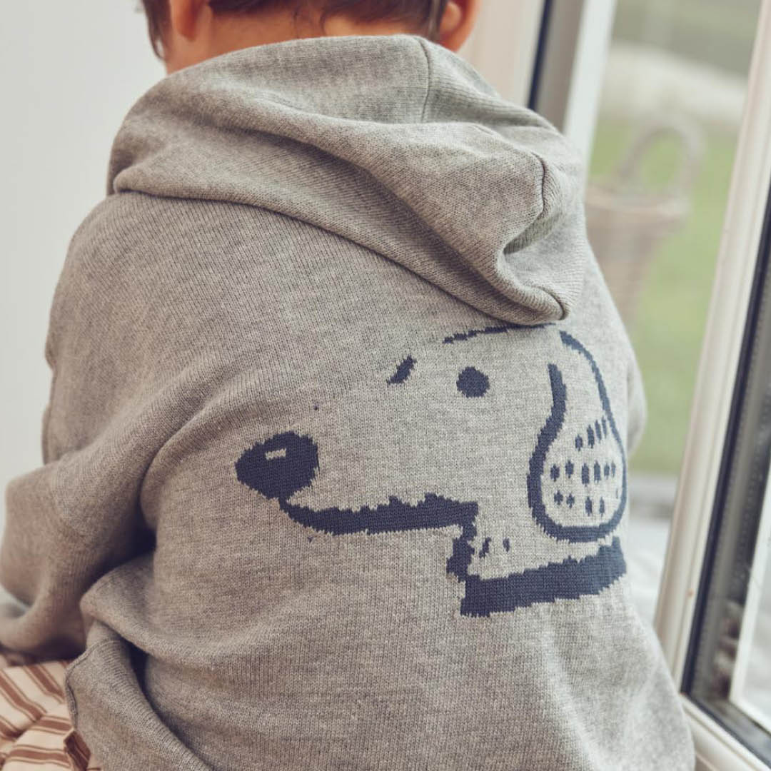müsli Dogs Knit Hoodie L_S Tee Pale greymarl 207670000