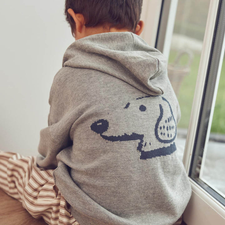 müsli Dogs Knit Hoodie L_S Tee Pale greymarl 207670000