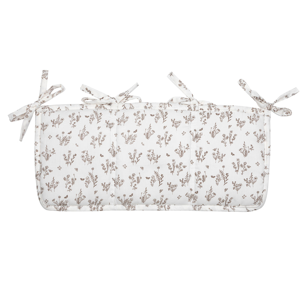 müsli FLORAL bedpocket / organizer Nursery Balsam cream/ Walnut 690000319