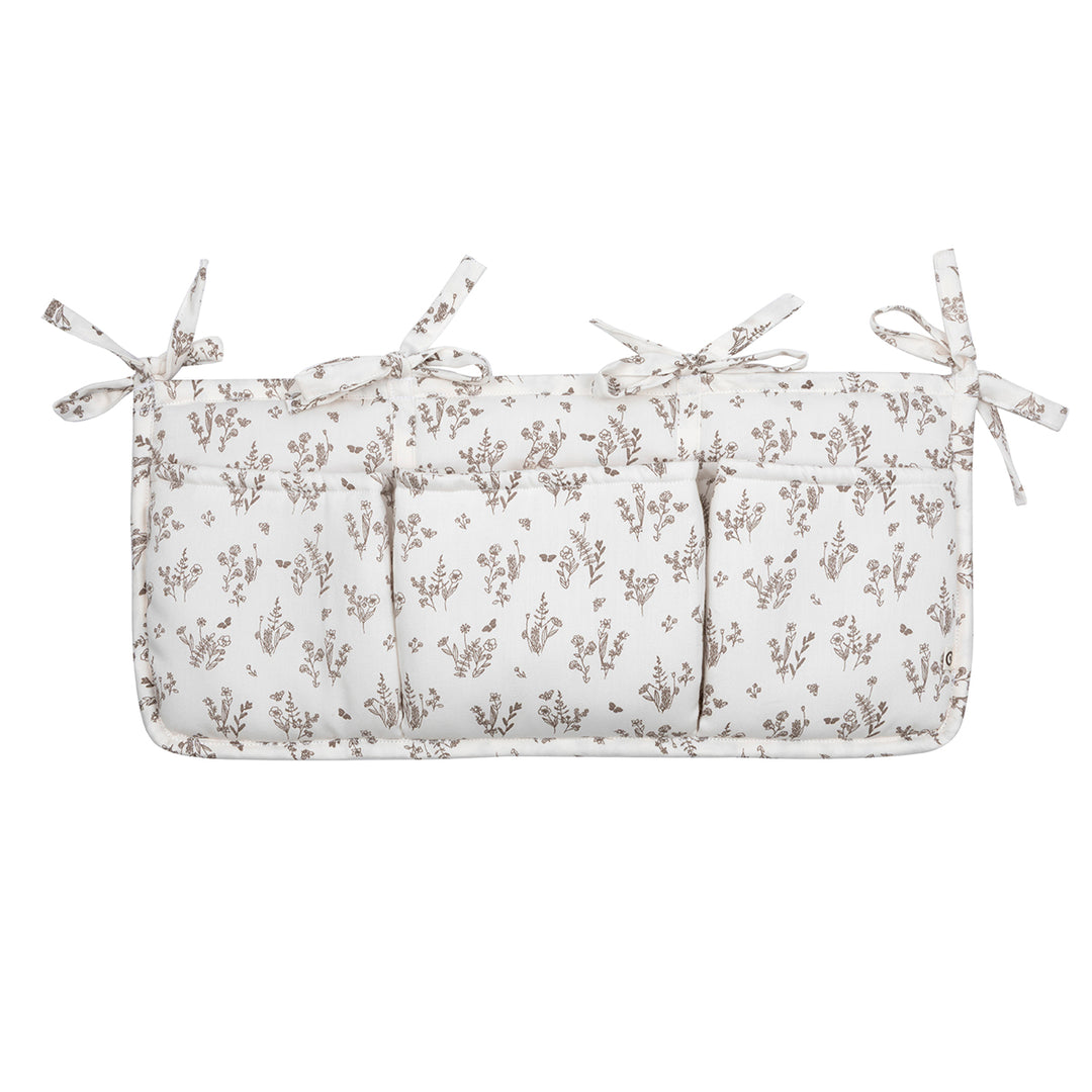müsli FLORAL bedpocket / organizer Nursery Balsam cream/ Walnut 690000319