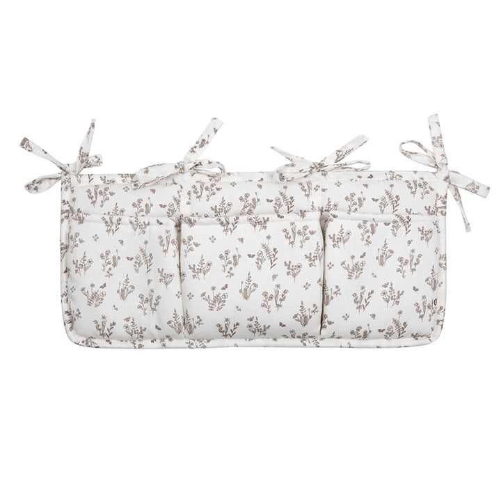 müsli FLORAL bedpocket / organizer Nursery Balsam cream/ Walnut 690000319