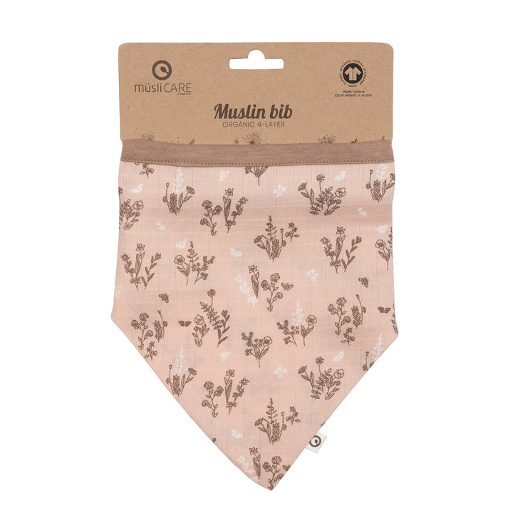 müsli FLORA muslin bib Bibs Nightingale/ balsam cream/ walnut 690000317
