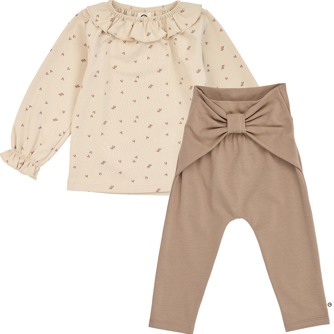 müsli Fleur Baby Set L_S Tee Oak/ Walnut/ Blush 690000334
