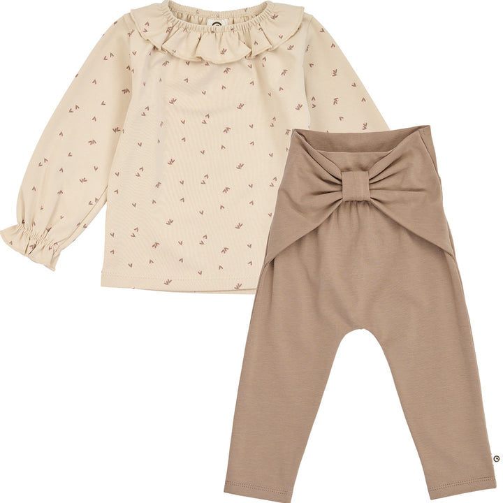 müsli Fleur Baby Set L_S Tee Oak/ Walnut/ Blush 690000334