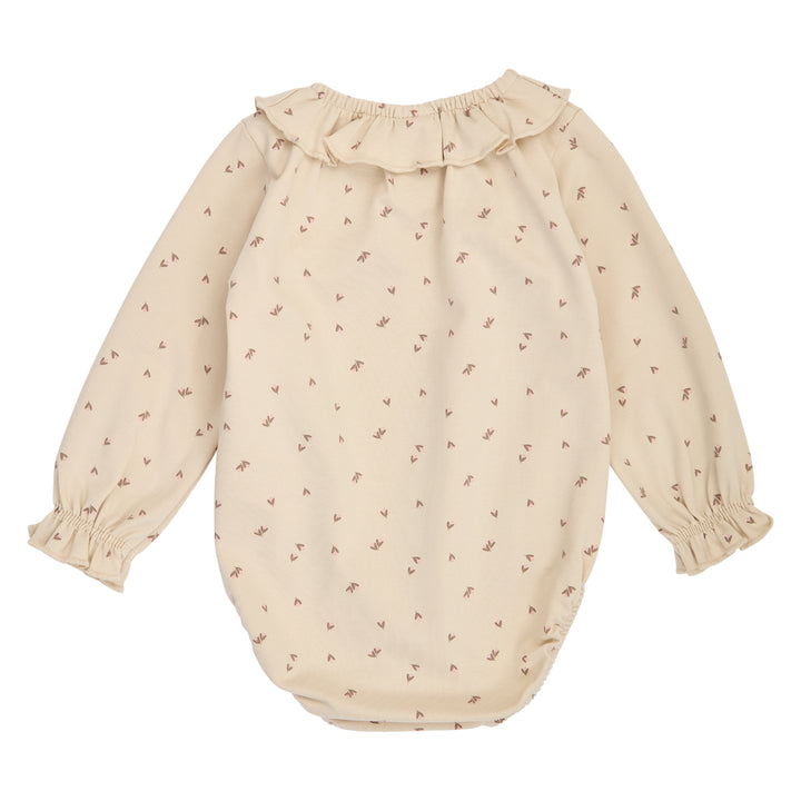müsli Fleur Frill Collar L/S Body Bodystockings Oak/ Walnut/ Blush 690000334