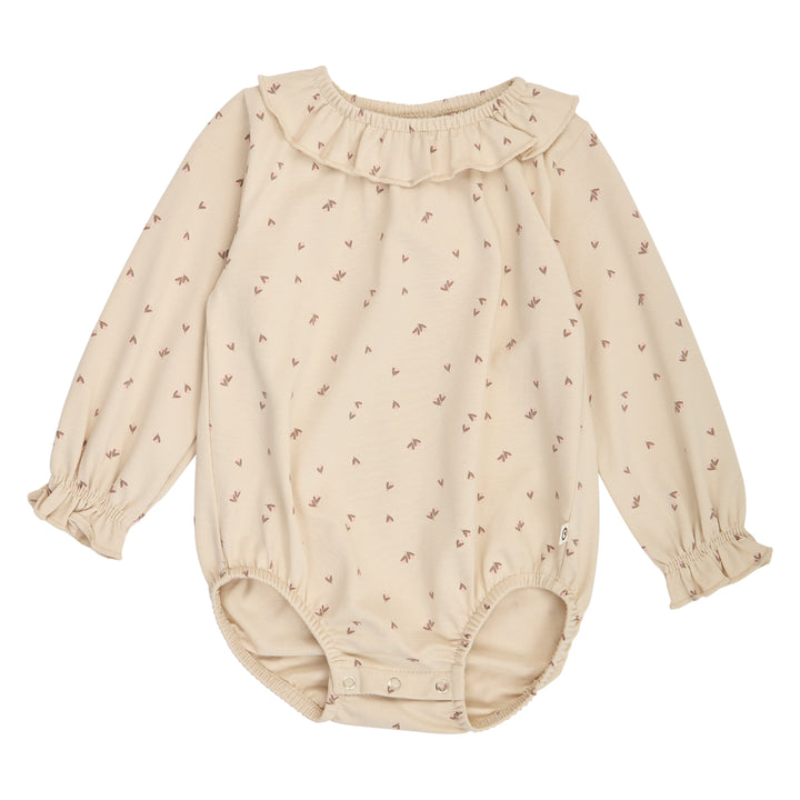 müsli Fleur Frill Collar L/S Body Bodystockings Oak/ Walnut/ Blush 690000334