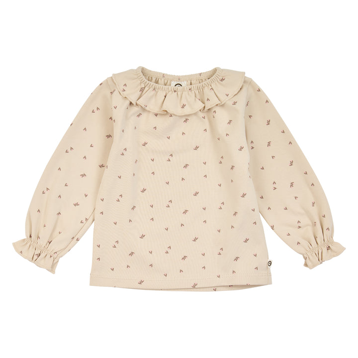 müsli Fleur Frill Collar L/S T Baby L_S Tee Oak/ Walnut/ Blush 690000334