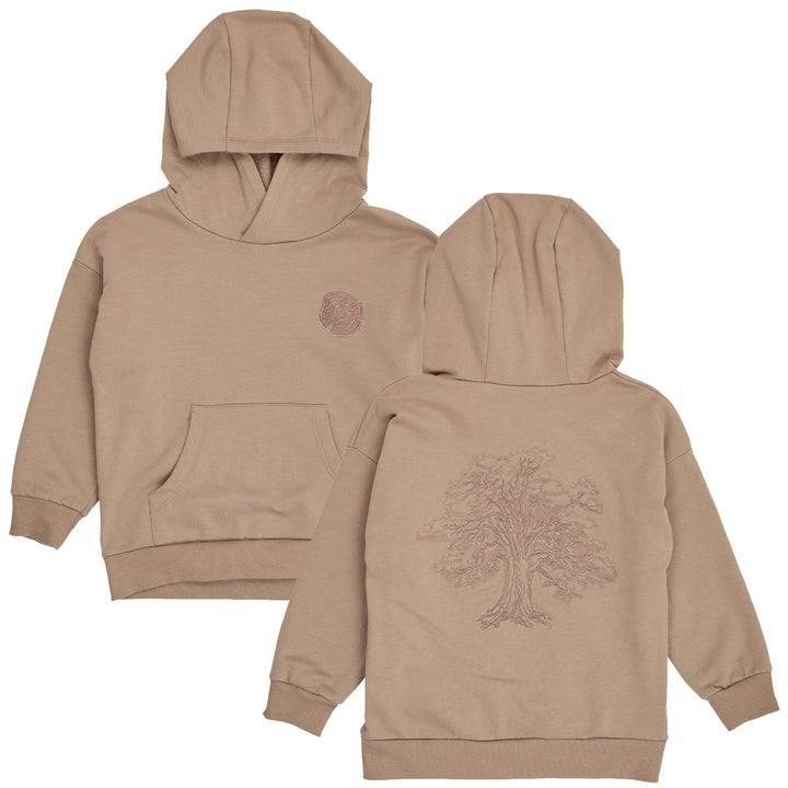 müsli Forest Embroidery Hoodie L_S Tee Walnut 017080802