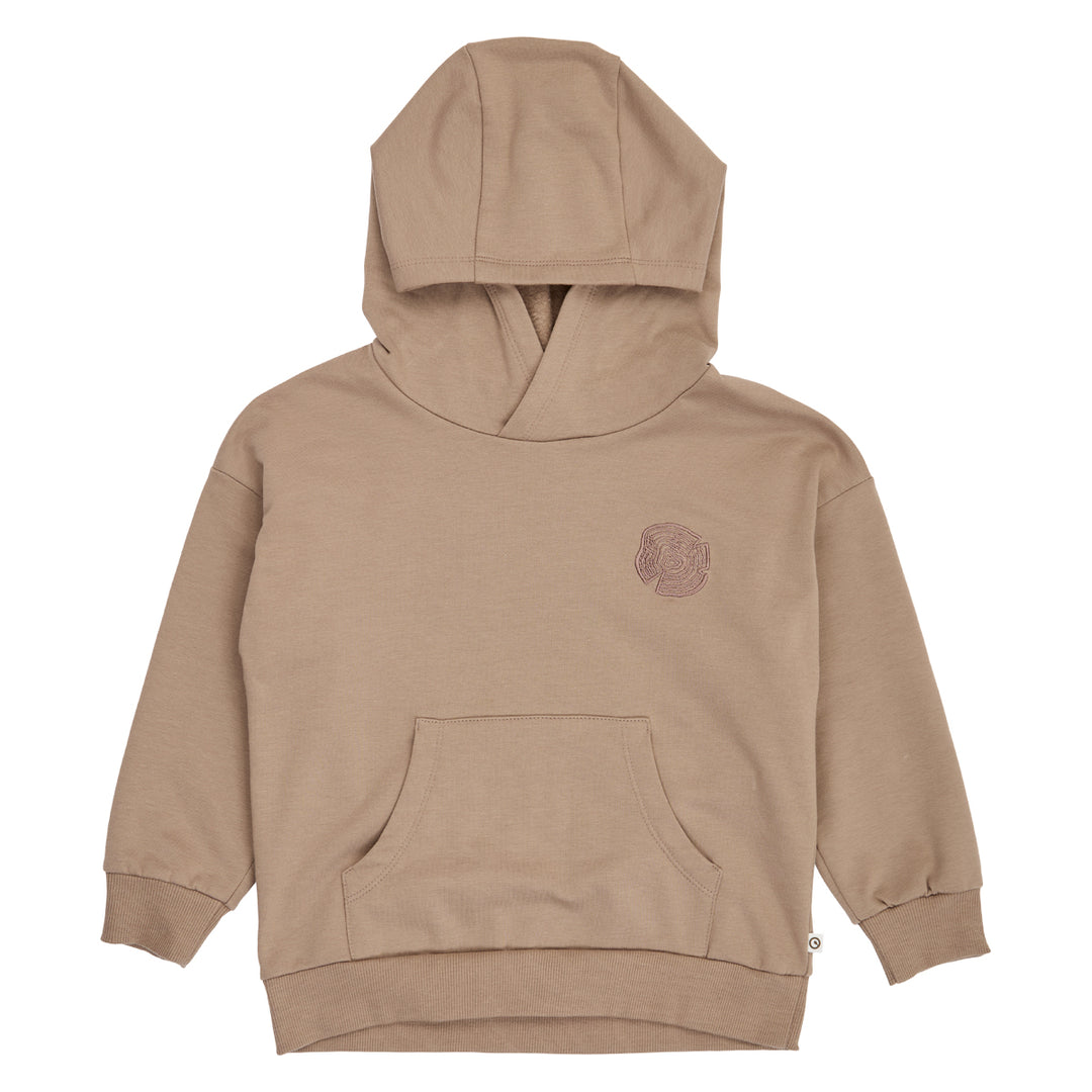 müsli Forest Embroidery Hoodie L_S Tee Walnut 017080802