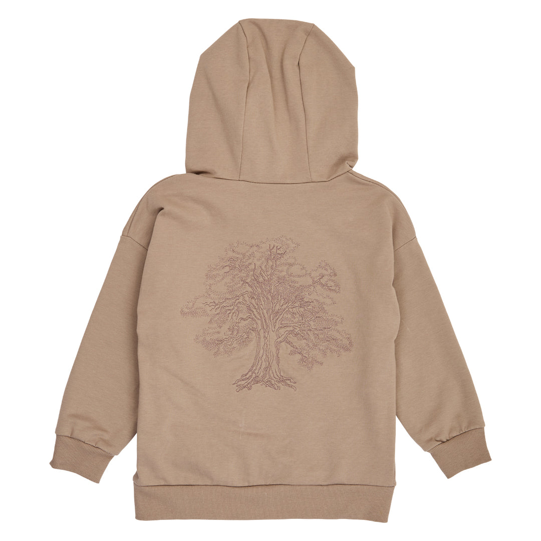 müsli Forest Embroidery Hoodie L_S Tee Walnut 017080802