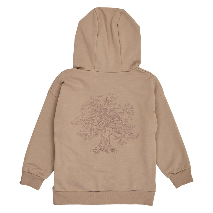 müsli Forest Embroidery Hoodie L_S Tee Walnut 017080802