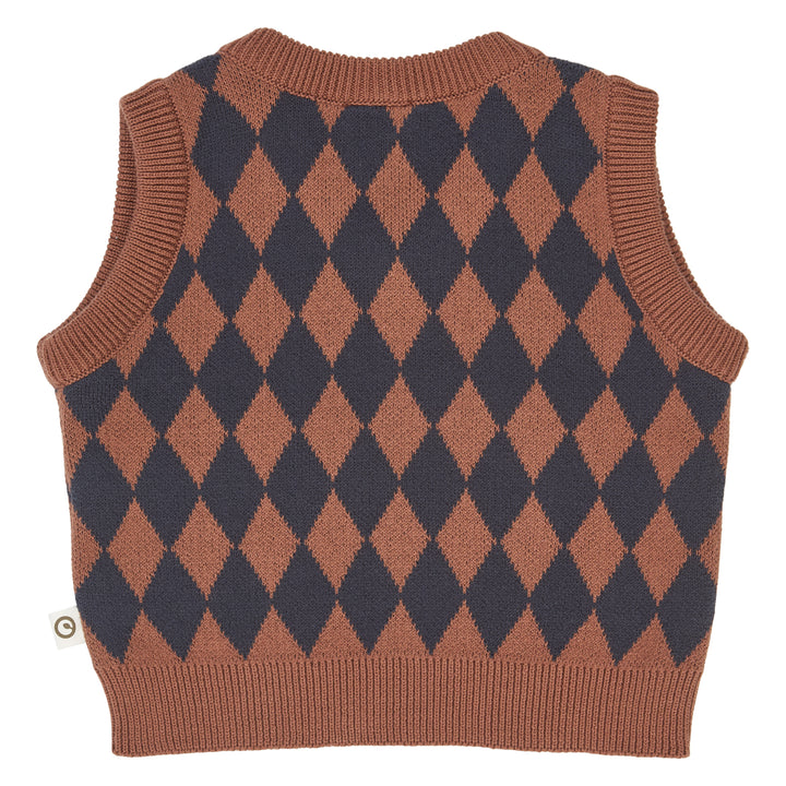 müsli HARLEQUIN KNIT vest L_S Tee Root 019122804