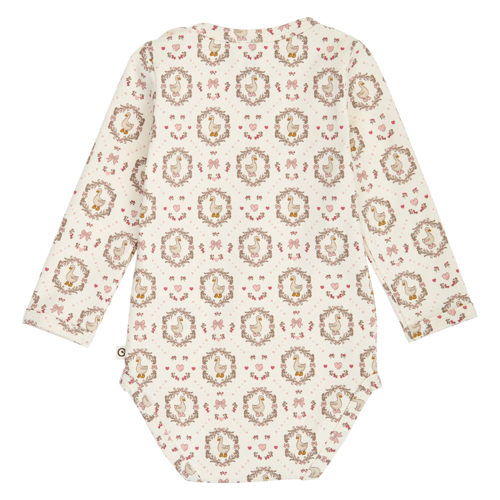 müsli Heritage Duck L/S Gather Body Bodystockings Balsam cream/ Blush/ Baroque rose 690000341