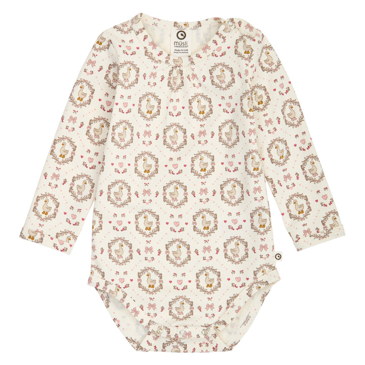 müsli Heritage Duck L/S Gather Body Bodystockings Balsam cream/ Blush/ Baroque rose 690000341