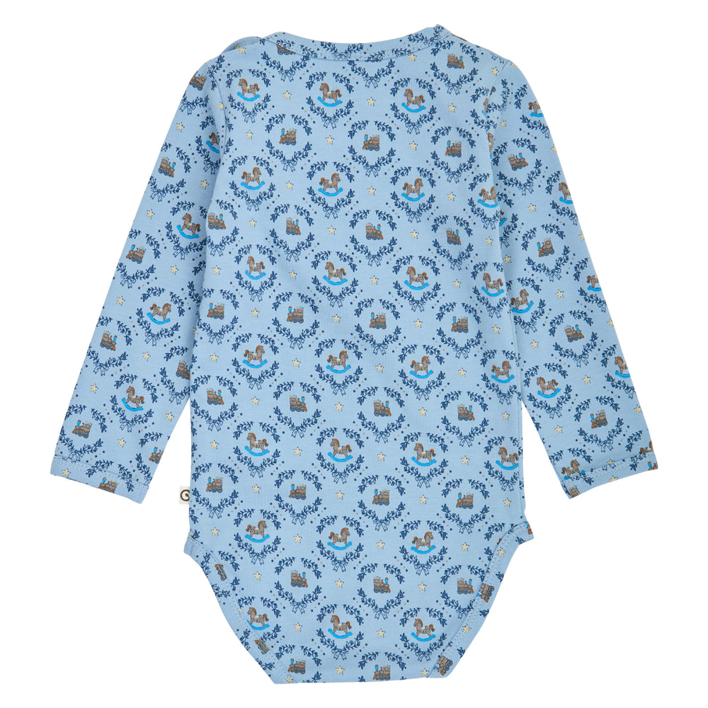 müsli Heritage Train L/S Body Bodystockings Soft blue/ Navy/ Oak 690000342