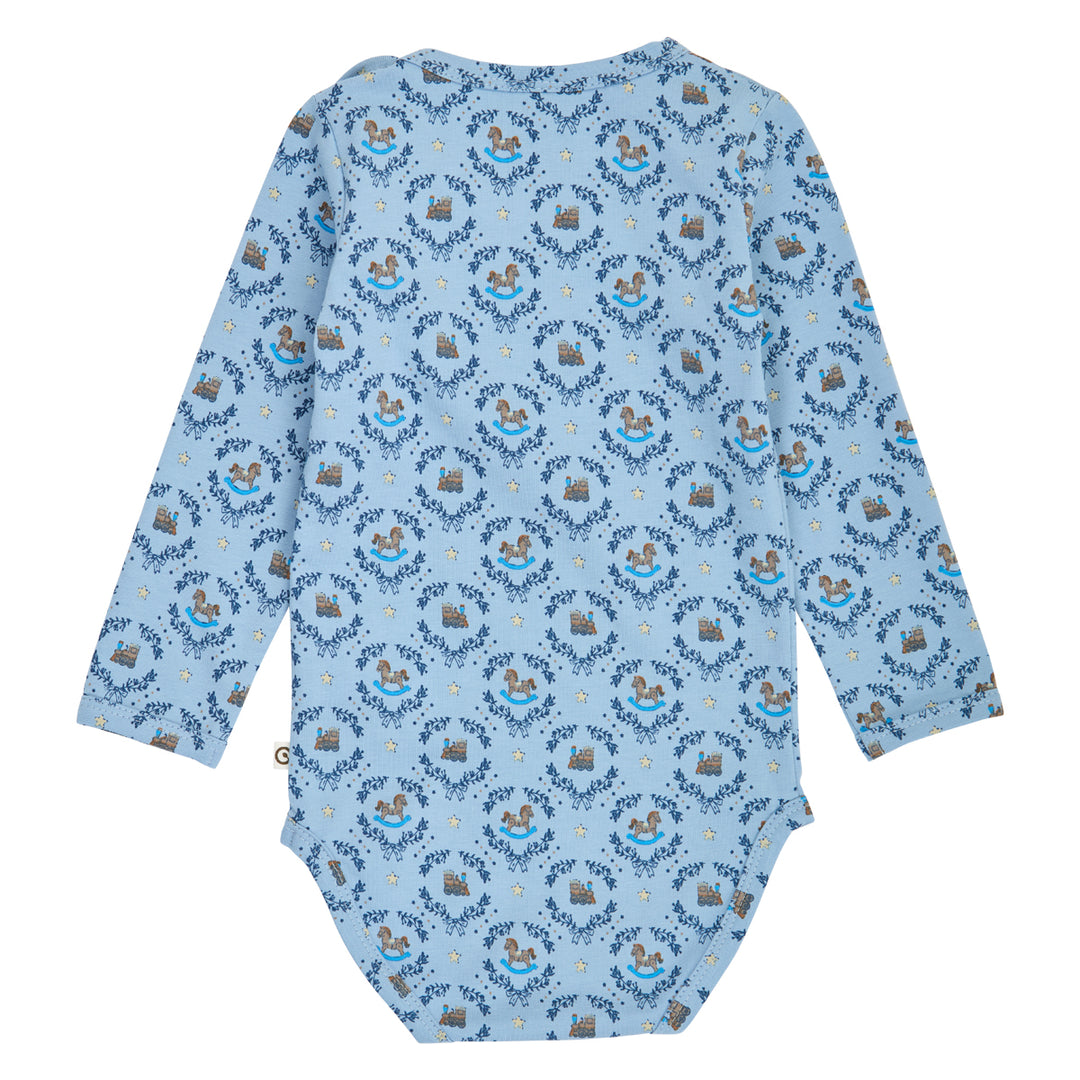 müsli Heritage Train L/S Body Bodystockings Soft blue/ Navy/ Oak 690000342