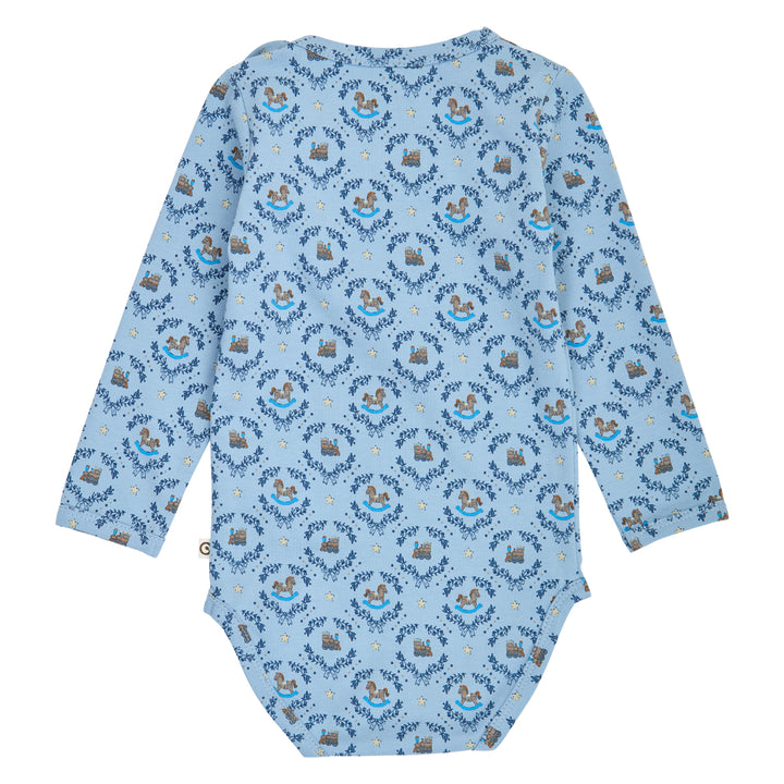 müsli Heritage Train L/S Body Bodystockings Soft blue/ Navy/ Oak 690000342