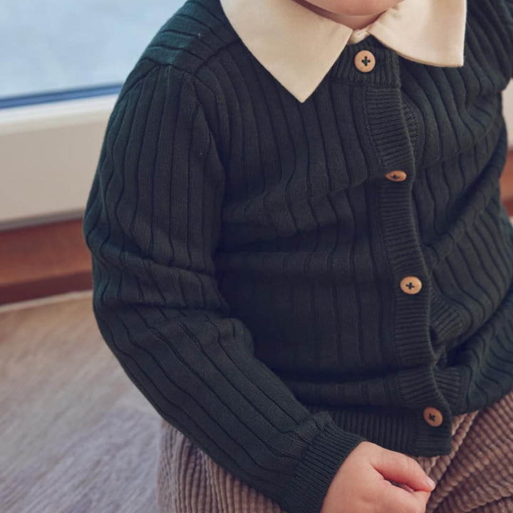 müsli Hiking Knit Cardigan Baby L_S Tee Forest green 019591801