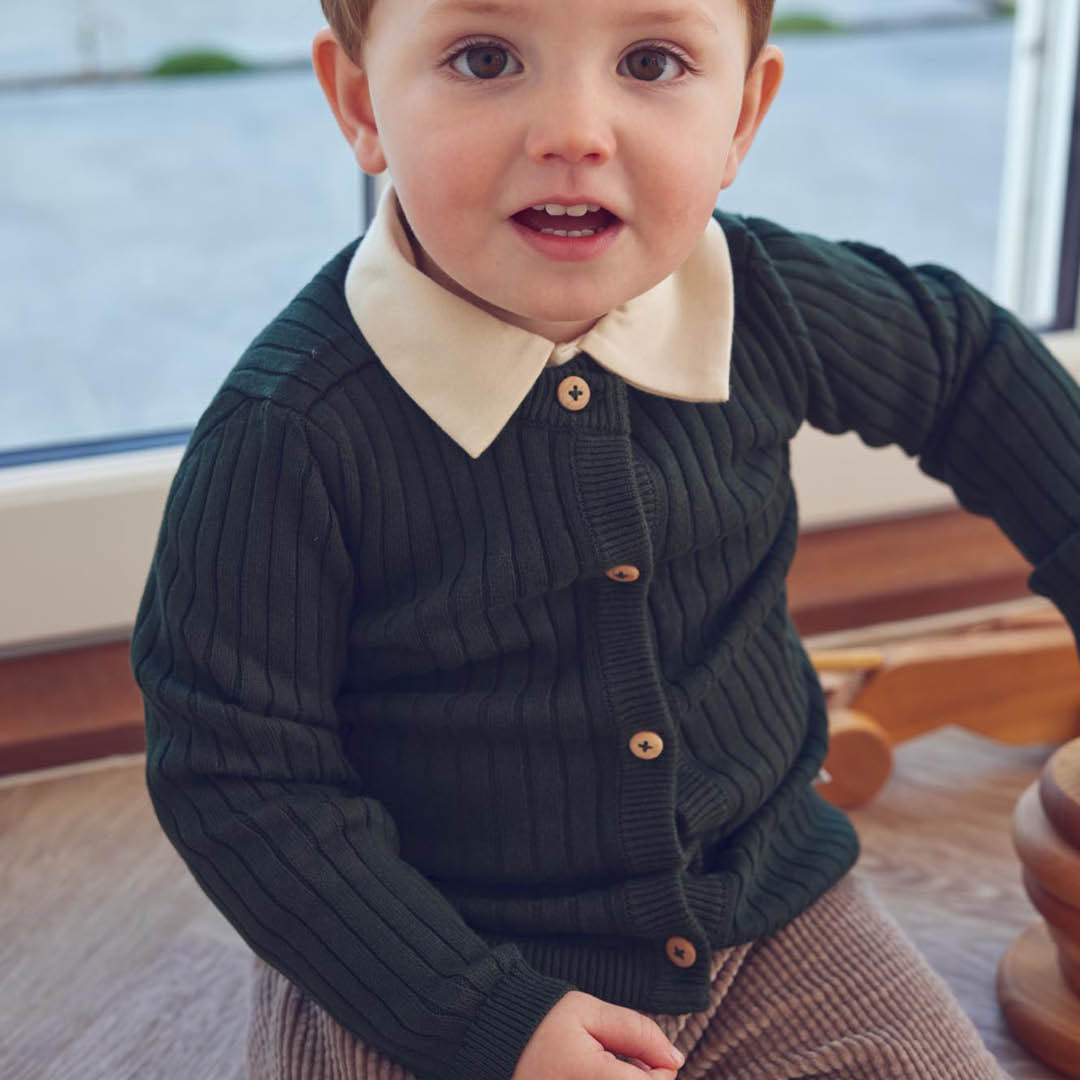 müsli Hiking Knit Cardigan Baby L_S Tee Forest green 019591801
