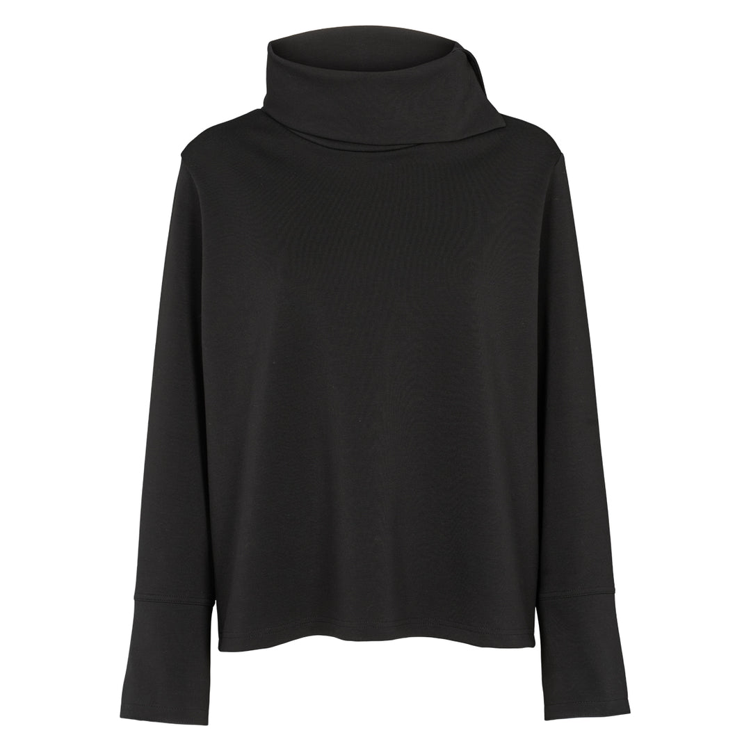 Conservandum INTERLOCK collar blouse S_S Tee Black 019400706